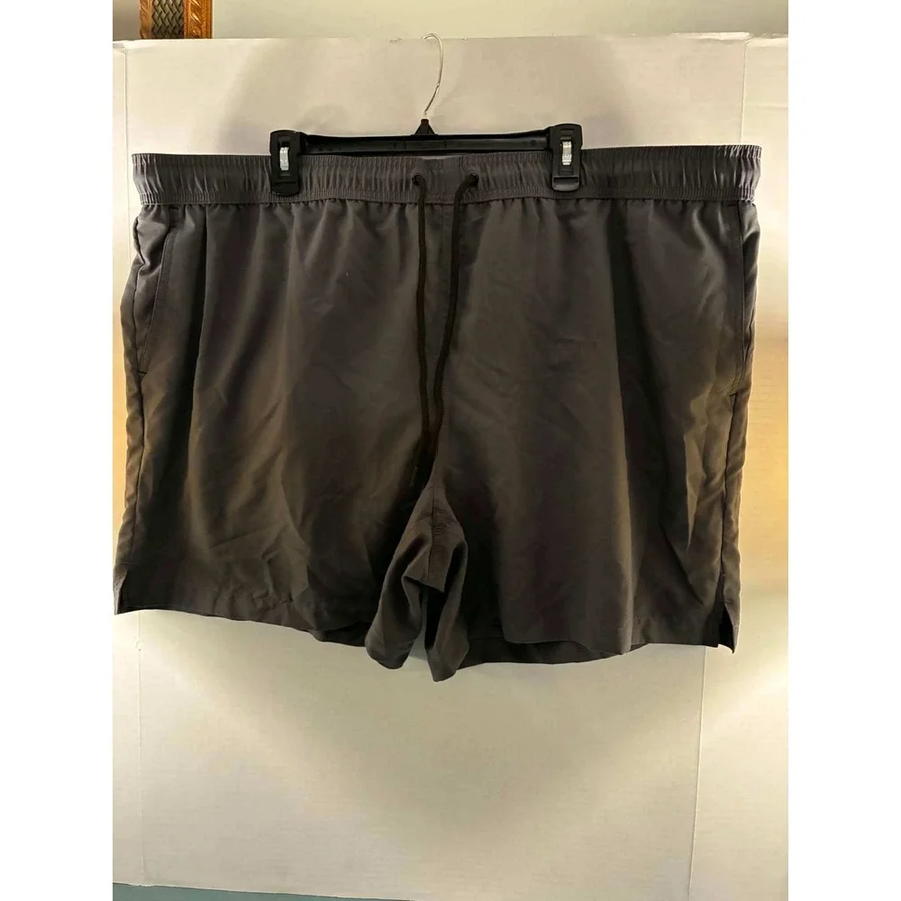 George Mens Grey Swim Trunks Mesh Lined‎ Pockets Size 3XL 48-50 GE11100002938B